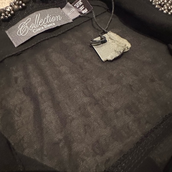 See through off shoulder bedazzled off shoulder top. Nwt - Picture 2 of 3